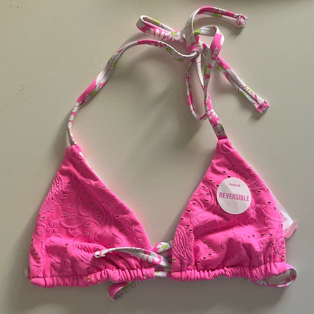 {LoveShackFancy x Hurley} Brand New Cotton Candy Reversible Eyelet Bikini SET - Picture 10 of 16